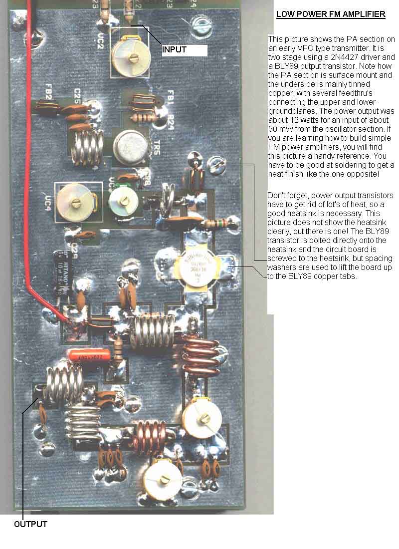 FM Transmitter Amplifier Construction on double sided PCB - 12 Watts output for 0.05 watts drive power